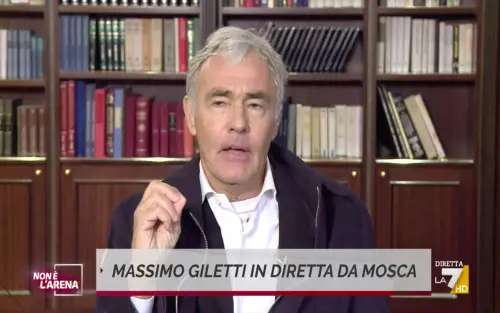 "Oddio, aiutate Massimo!". Malore per Giletti in diretta da Mosca