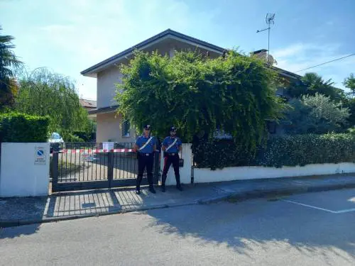 Villetta dove è stato compiuto l'omicidio a Codroipo