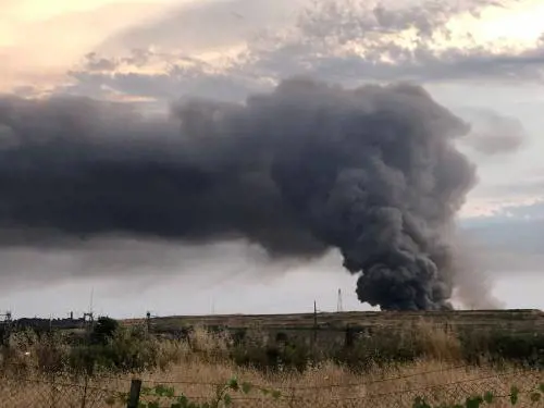 Incendio al Tmb di Malagrotta a Roma