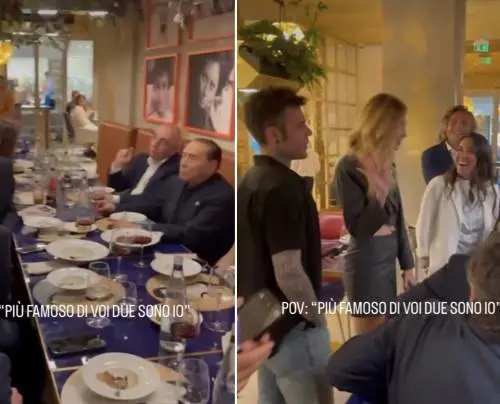 "Più famoso di voi solo io". Berlusconi incontra (a sorpresa) i Ferragnez