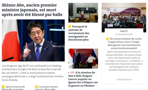 La morte di Shinzo Abe vista dalle principali testate del mondo