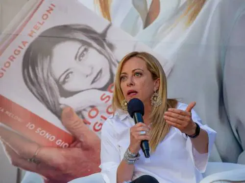 La leader di Fratelli d'Italia Giorgia Meloni