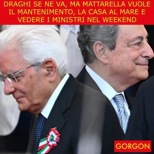 Ecco la satira del giorno. Draghi se ne va