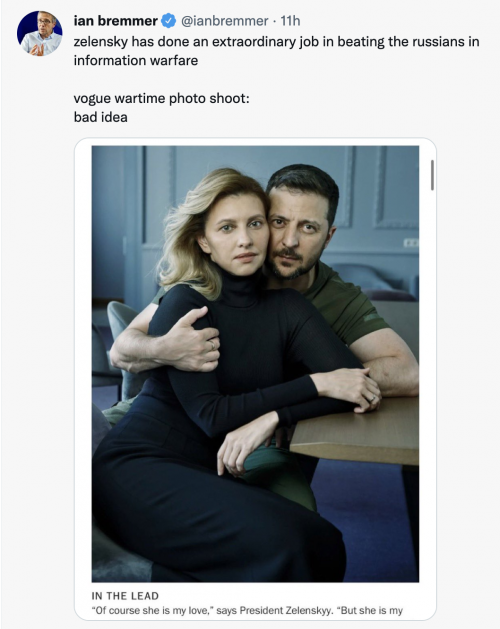 Zelensky e la moglie Olena su Vogue: è polemica