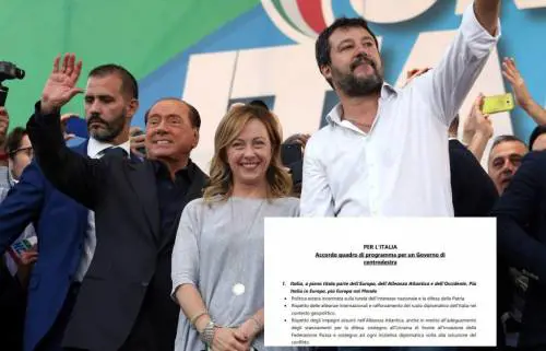 Il piano di governo del centrodestra: ecco i 15 punti