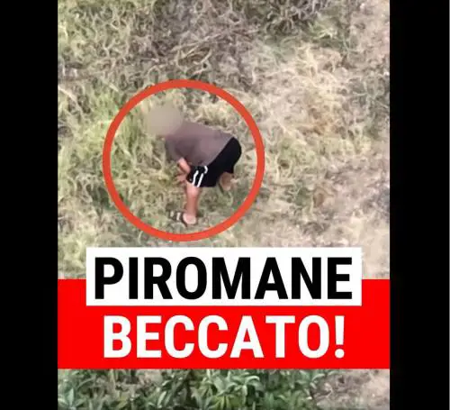 "Non vede il drone e appicca l'incendio": così il piromane finisce in manette