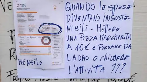 La bolletta dell'energia da 4 mila euro 