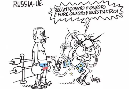 "Solita propaganda filorussa". Vauro nella bufera per la vignetta anti-Ue