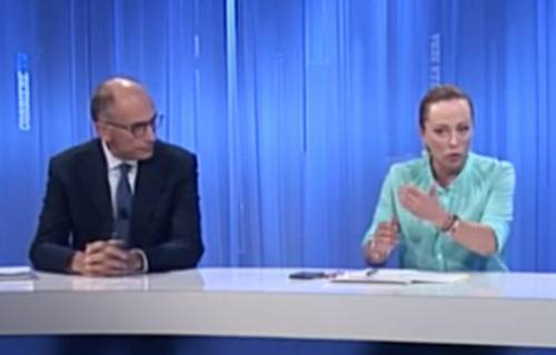 Duello in diretta, Meloni batte Letta in contropiede