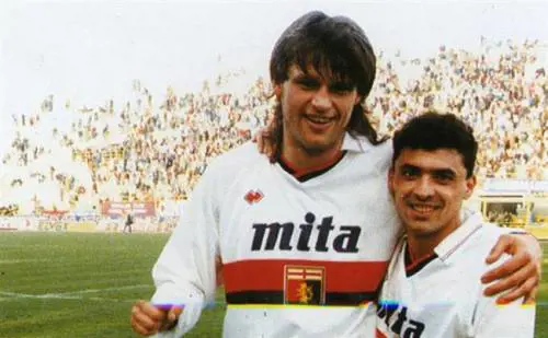 Aguilera e Skuhravy prima di un match 