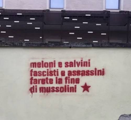 "Fascisti e assassini...". Ancora minacce contro Salvini e Meloni