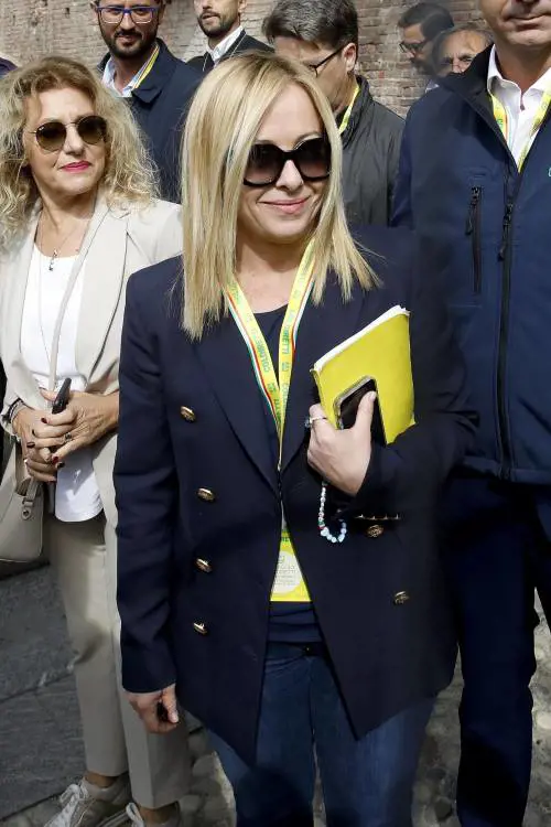 Giorgia Meloni al villaggio Coldiretti 2022