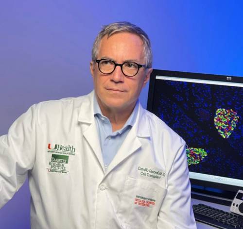 professor Camillo Ricordi, ricercatore di fama mondiale nonché direttore del Diabetes Research Institute e del Cell Transplant Center dell’Università di Miami