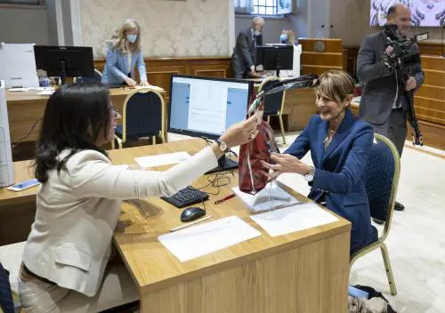 I senatori eletti arrivano a Palazzo Madama per gli accrediti