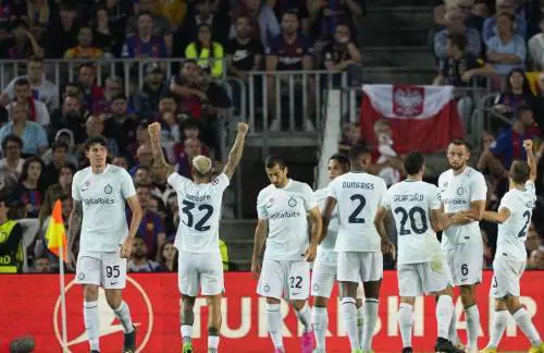 Pirotecnico 3-3 tra Barcellona e Inter: nerazzurri vicini agli ottavi di Champions