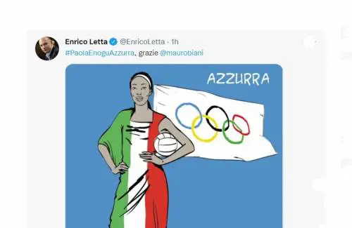 "Paola Enogu". La gaffe di Letta, sbaglia anche il cognome della sportiva