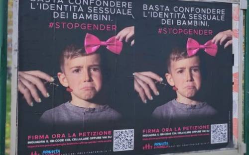 I manifesti della campagna "stop gender"