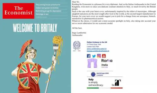 "Solo vecchi stereotipi". Così l'ambasciatore italiano a Londra asfalta l'Economist