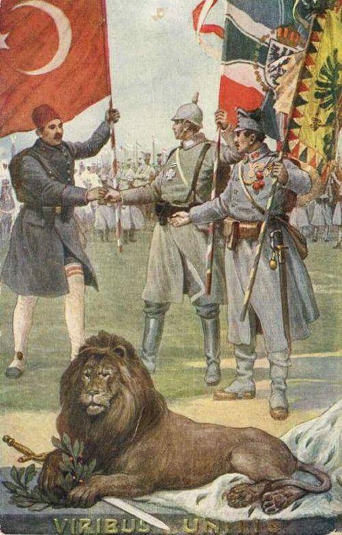 Manifesto tedesco di propaganda dell'alleanza con la Turchia durante la Grande Guerra