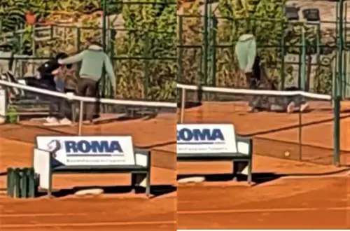 Calci e schiaffi contro la figlia-allieva: le immagini choc del coach di tennis