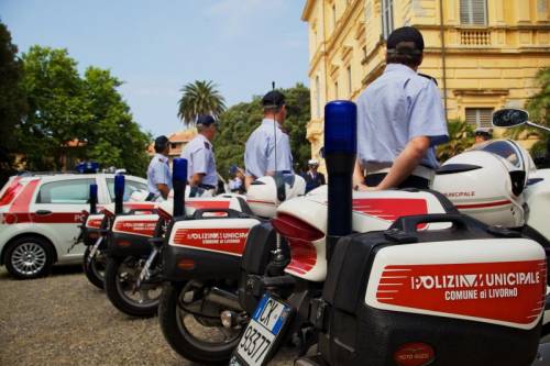 La polizia municipale di Livorno
