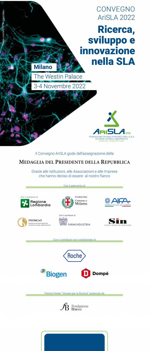 A Milano il convegno "Ricerca, sviluppo e innovazione nella SLA" organizzato da AriSLA