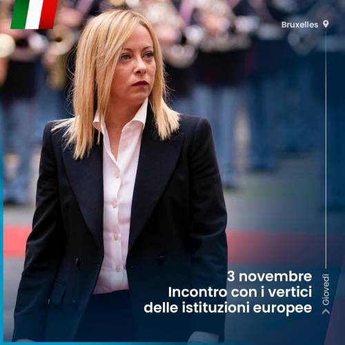 Meloni vola a Bruxelles: "La voce dell'Italia in Europa sarà forte"