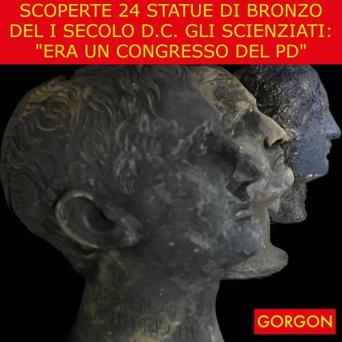 Ecco la satira del giorno. Ritrovate statue di bronzo