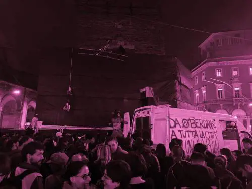 La protesta del collettivo della scorsa settimana