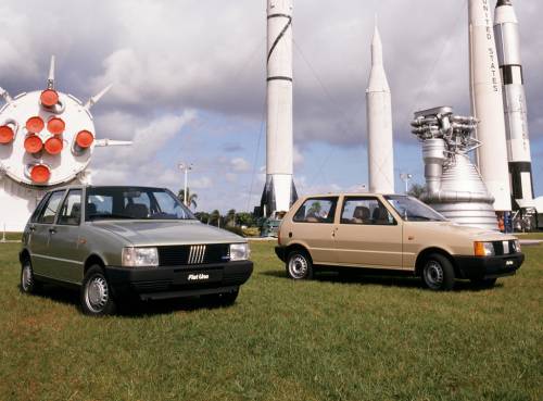 La Fiat Uno nel gennaio del 1983 nella base della Nasa a Cape Canaveral