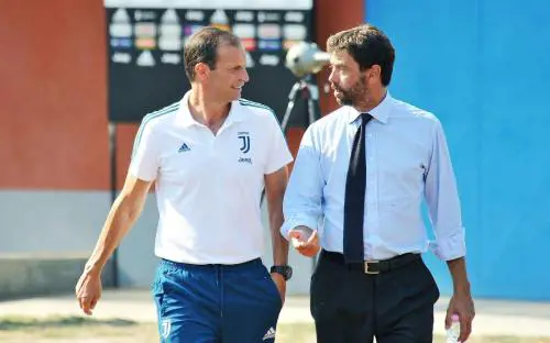 Andrea Agnelli e Massimiliano Allegri in una foto del 2017