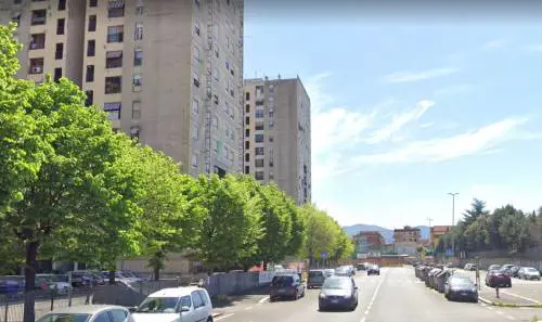 una delle vie del corteo