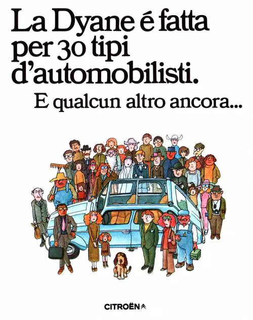 La Citroen Dyane in versione fumetto