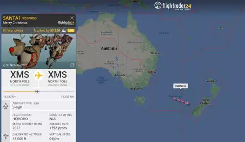 "È partito il volo di Babbo Natale". Cosa si vede su Flightradar24