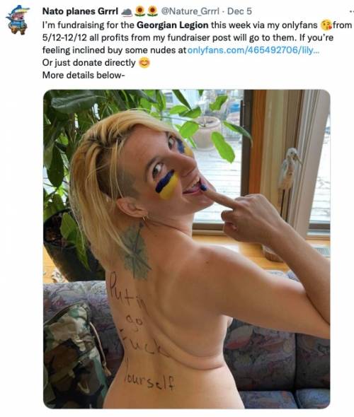 Ucraina, le foto di nudo di Only Fans per finanziare le uccisioni