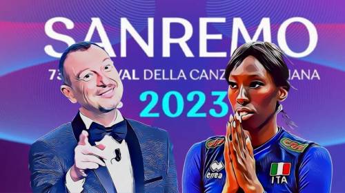 Amadeus a Sanremo colleziona figurine: ci mancava Egonu