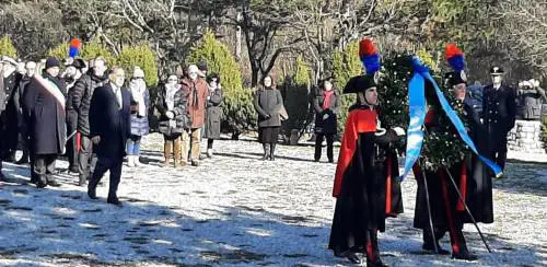 Il presidente del Senato La Russa rende omaggio alla Foiba di Basovizza