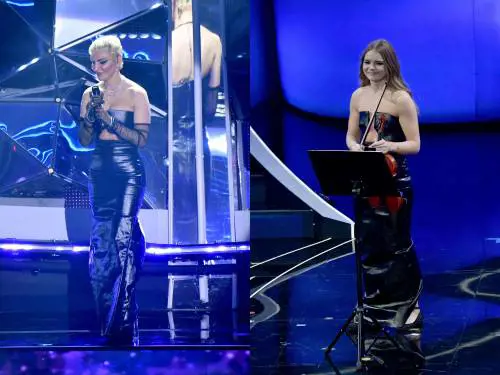 "Incidente" di stile all'Ariston con lo stesso abito: ecco chi ha copiato chi