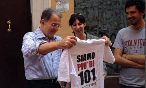 Elly Schlein con Romano Prodi ai tempi di "Occupy Pd"
