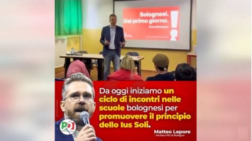 Chi è che fa propaganda? Il sindaco Pd a scuola divulga lo ius soli