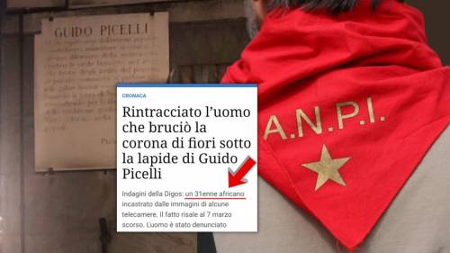 Che figura l’Anpi: “Sfregio fascista”. Ma è stato un africano