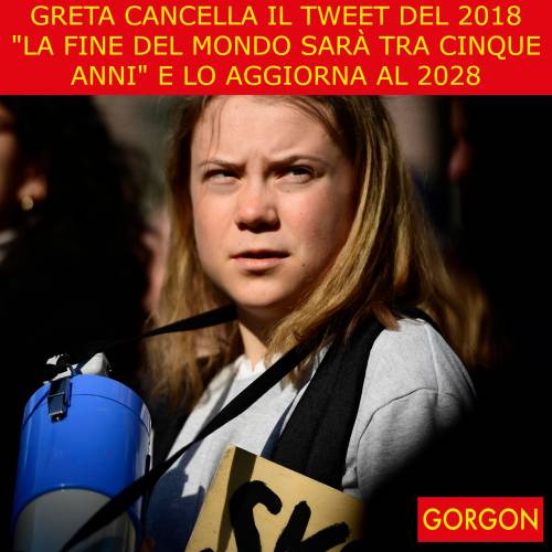 La satira del giorno. Greta aggiorna il Tweet