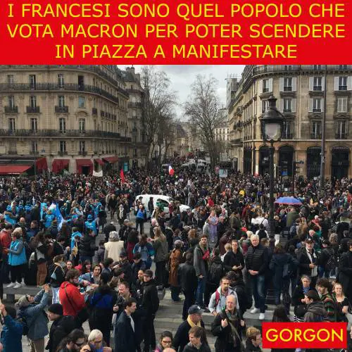La satira del giorno. Manifestazioni francesi