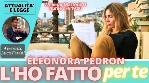 "L'ho fatto per te", il libro di Eleonora Pedron