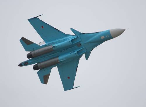 Un cacciabombardiere Su-34 in dotazione all'aviazione russa.