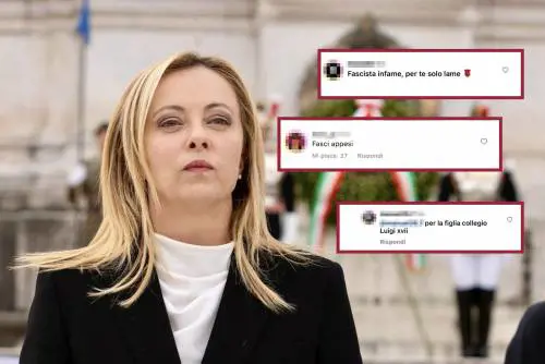 "A testa in giù, per te solo lame". Le minacce choc contro Meloni e la figlia