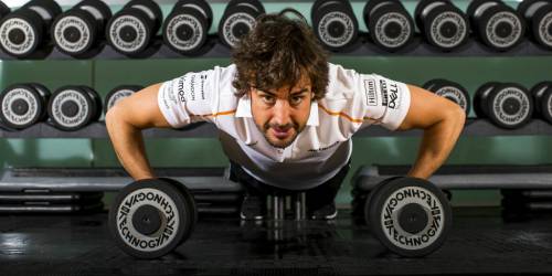 Fernando Alonso in allenamento