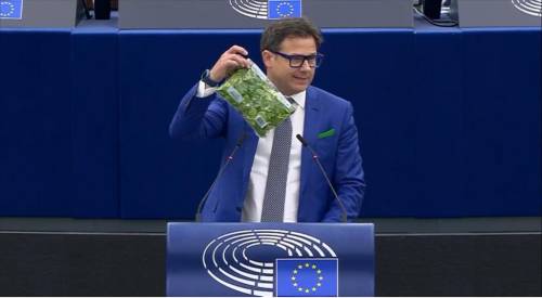 Ciocca (Lega) brandisce l'insalata contro inefficacia dell'Ue