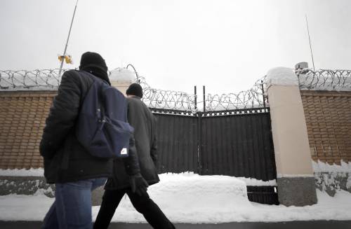 L'ingresso della prigione di Lefortovo a Mosca, in Russia.
