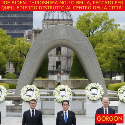 La satira del giorno. Joe Biden a Hiroshima